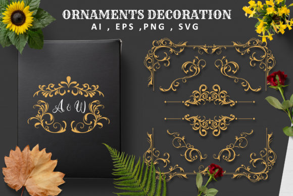 20 Variant Vintage Border Ornament: Graphics & Illustrations for Local Branding