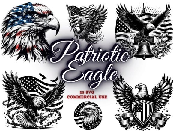 4th of July SVG – Patriotic Eagle Graphics & Illustrations