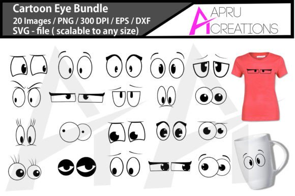 Cartoon Eyes Bundle SVG: Graphics & Illustrations