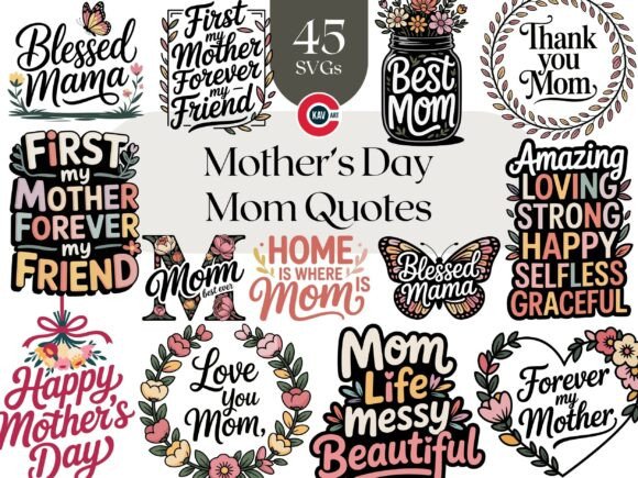 Colorful Mother’s Day Clipart SVG