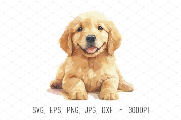 Cute Golden Retriever Puppy Clipart: Graphics & Illustrations for Warm, Trust-Building Content