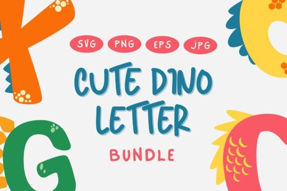 Dino Alphabet Adventure: Cute Letter Bundle Graphics