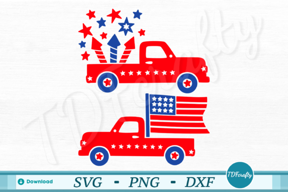 Patriotic Truck American Flag Fireworks Graphics