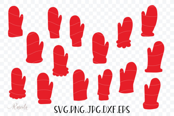 Red Santa’s Mittens Collection: Festive Graphics & Illustrations