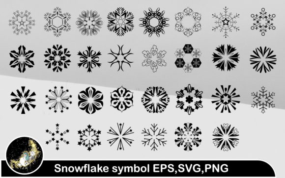Snowflake Symbol Set: Graphics & Illustrations for Handmade Crafters