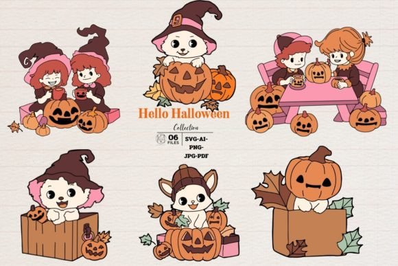 Spooky Ghosts Halloween Pack: Graphics & Illustrations
